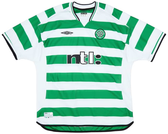2001-03 Celtic Home Shirt Larsson #7 - 8/10 - (XXL)