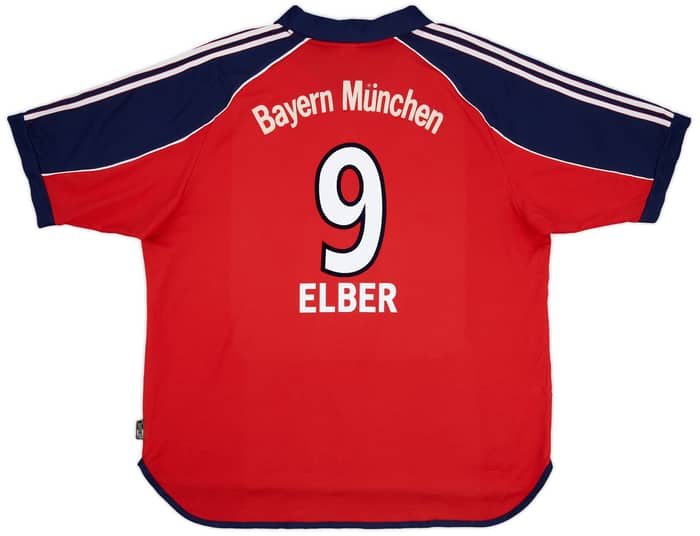 1999-01 Bayern Munich Home Shirt Elber #9 - 5/10 - (XXL)