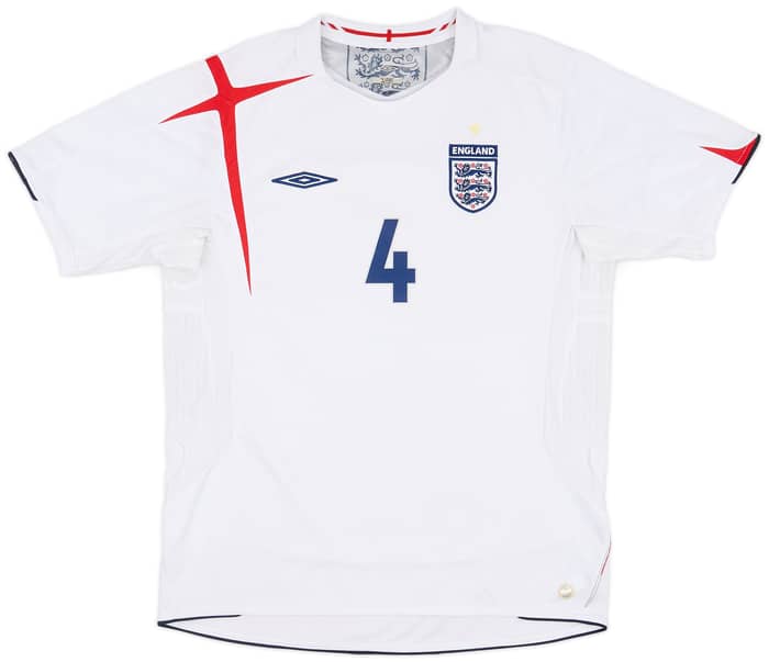 2005-07 England Home Shirt Gerrard #4 - 5/10 - (L)