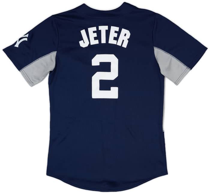 2014 New York Yankees Jeter #2 Majestic Jersey - 9/10 - (M)