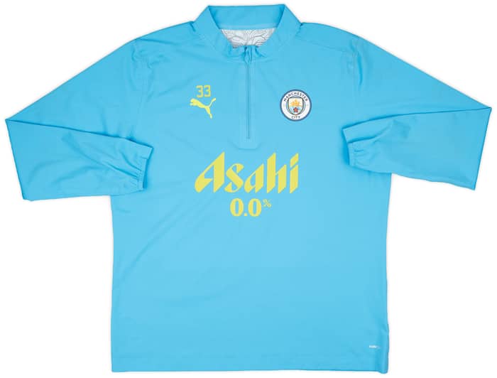 2024-25 Manchester City Player Issue 1/4 Zip Rain Top #33 (Carson) - 9/10 - (XL)