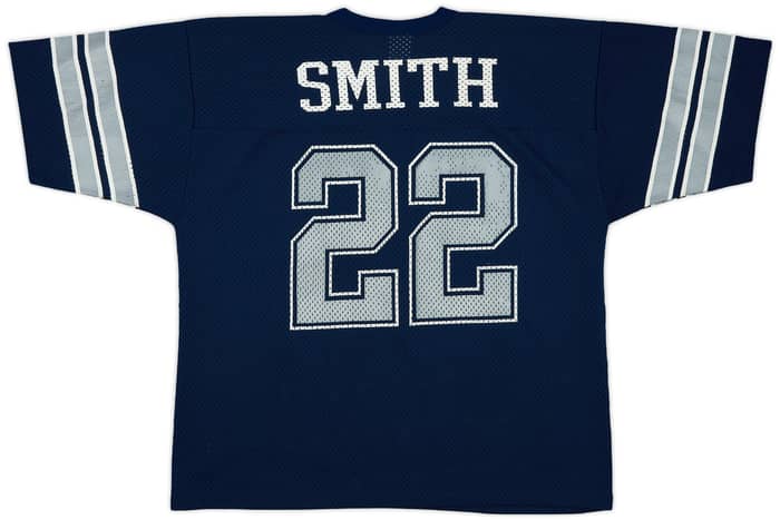 1992-94 Dallas Cowboys Smith #22 Logo 7 Away Jersey - 8/10 - (L)
