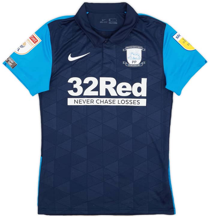 2020-21 Preston North End Match Issue Away Shirt Pearson #4