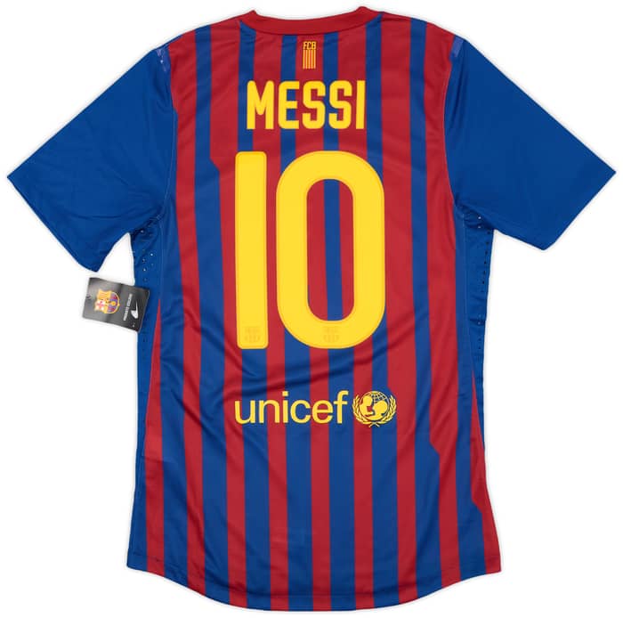 2011-12 Barcelona Player Issue Home Shirt Messi #10 (S)