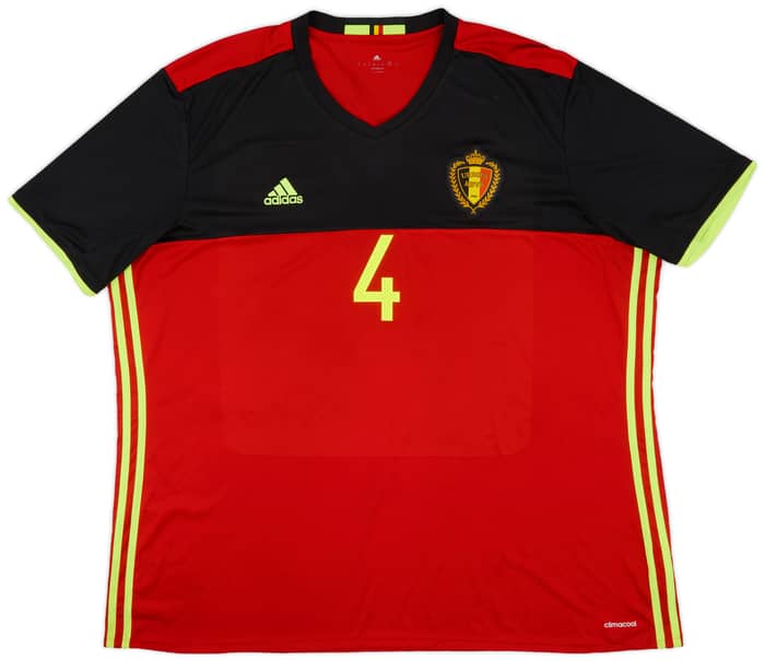 2016-17 Belgium Home Shirt Kompany #4 - 7/10 - (3XL)