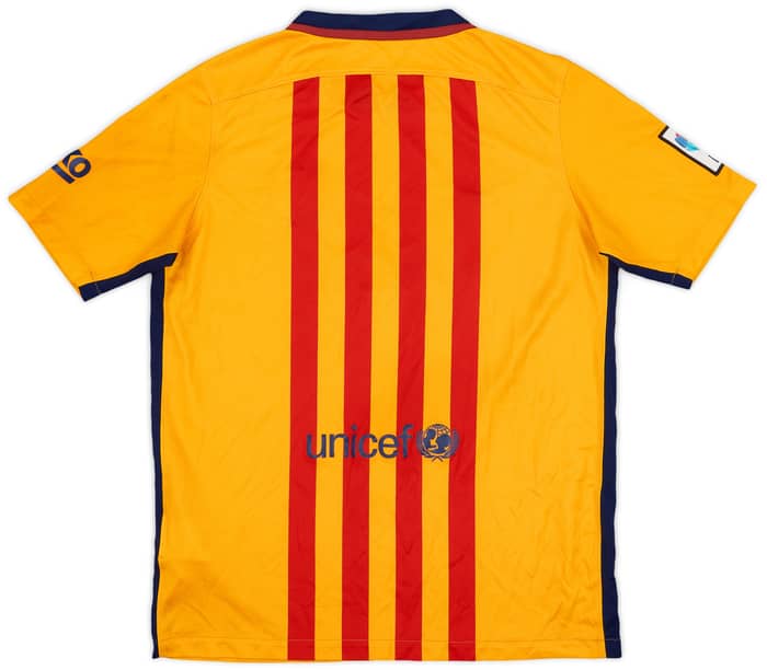2015-16 Barcelona Away Shirt - 5/10 - (XL.Boys)