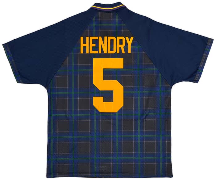 1994-96 Scotland Home Shirt Hendry #5 - 9/10 - (XL)