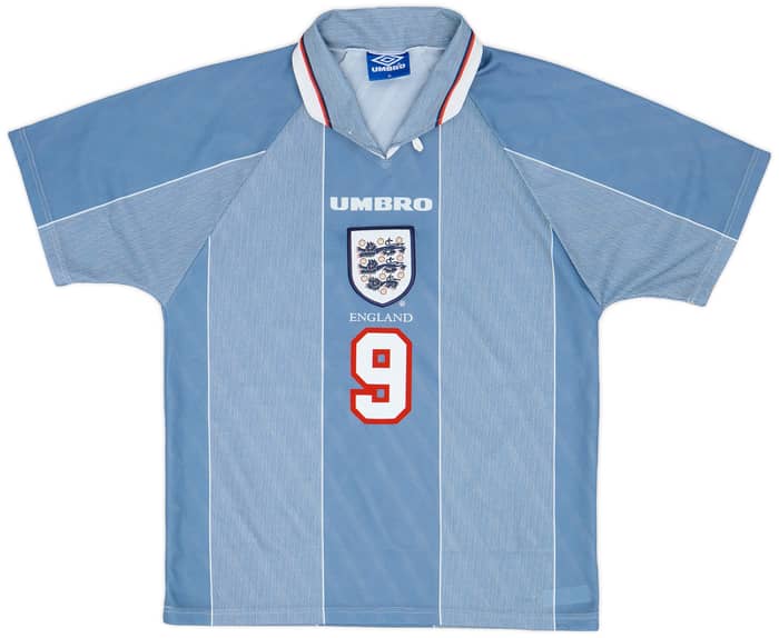 1996-97 England Away Shirt Shearer #9 - 9/10 - (M)