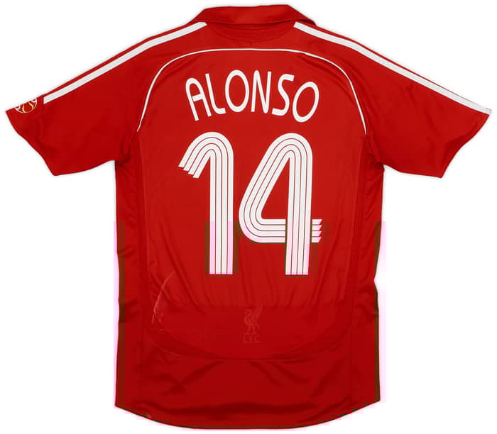 2006-08 Liverpool Home Shirt Alonso #14 - 6/10 - (S)