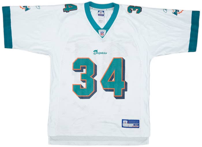 2002-03 Miami Dolphins R.Williams #34 Reebok On Field Away Jersey - 8/10 - (M)