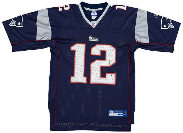 2005-06 New England Patriots Brady #12 Reebok On Field Home Jersey - 6/10 - (L)