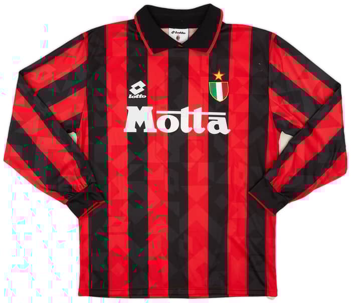 1993-94 AC Milan Home L/S Shirt #9 - 7/10 - (M)