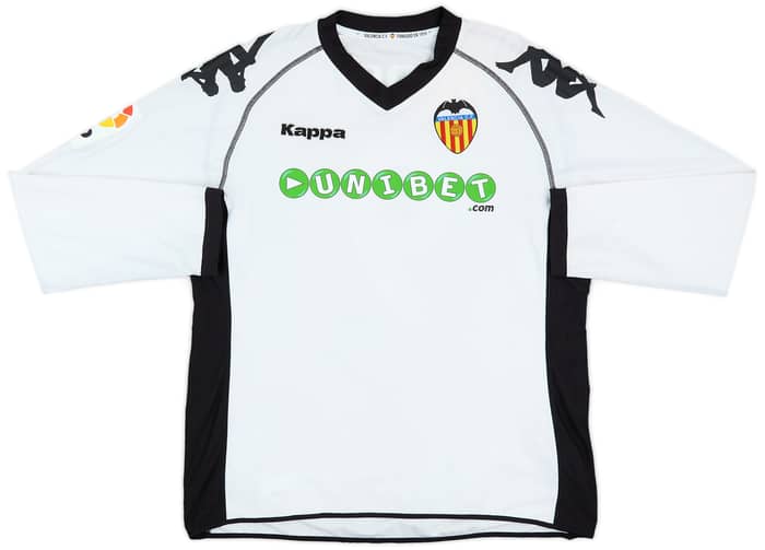 2010-11 Valencia Home L/S Shirt Soldado #9 - 8/10 - (XL)