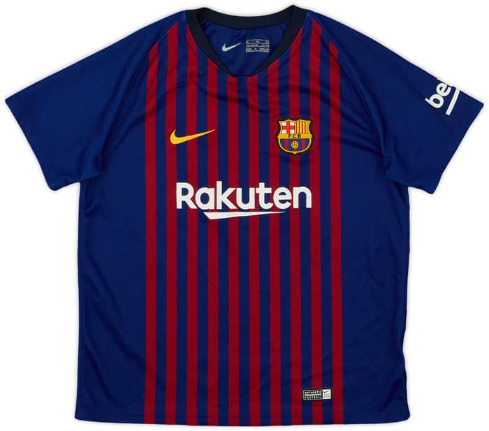 2018-19 Barcelona Home Shirt - 8/10 - (7-8 Years)
