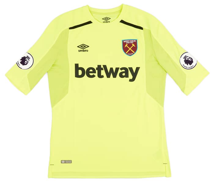 2017-18 West Ham Match Issue GK Shirt Hart #25