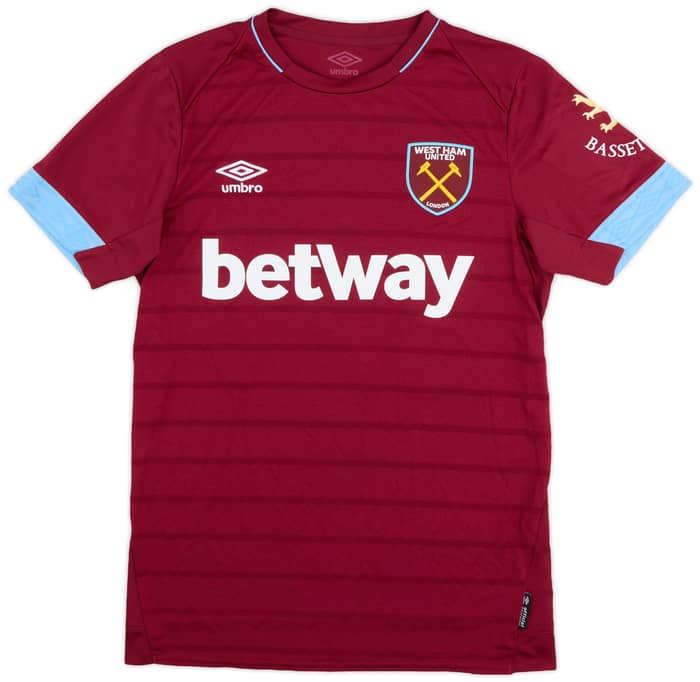 2018-19 West Ham Match Issue Home Shirt #28