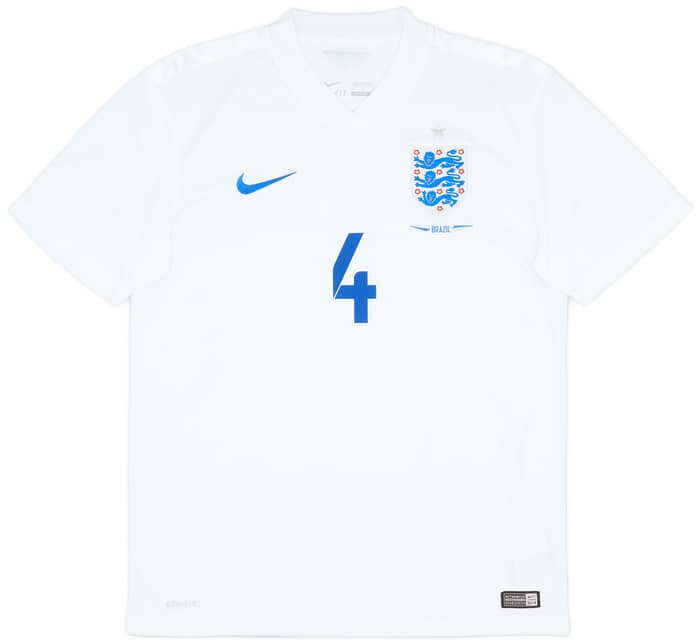 2014-15 England 'Brazil' Home Shirt Gerrard #4 - 7/10 - (M)