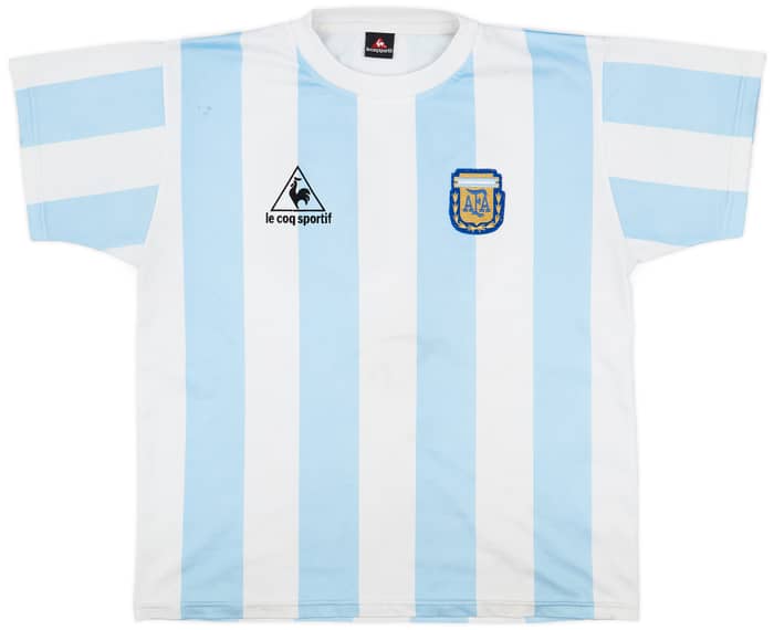 2000s Argentina Le Coq Sportif '1986' Retro Home Shirt #10 - 5/10 - (XXL)