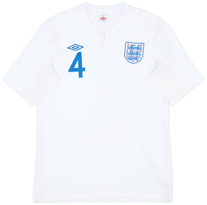 2010-11 England Home Shirt Gerrard #4 - 8/10 - (M)