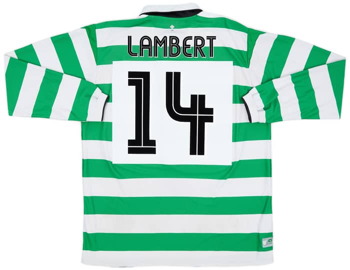 2004-05 Celtic Home L/S Shirt Lambert #14 - 6/10 - (XL)