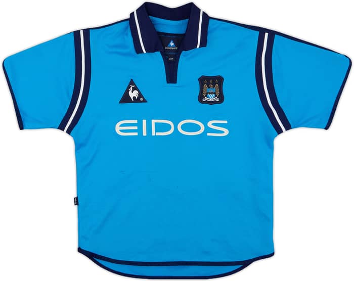 2002-03 Manchester City Home Shirt Huckerby #7 - 5/10 - (7-8 Years)