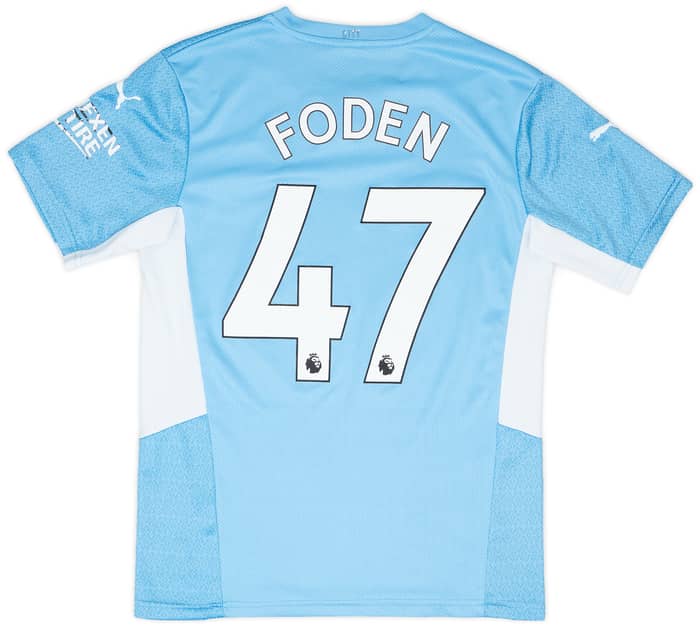 2021-22 Manchester City Home Shirt Foden #47 - 5/10 - (S)