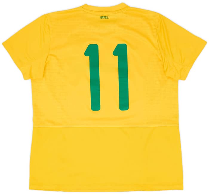 2011 Brazil Home Shirt #11 - 8/10 - (XL)