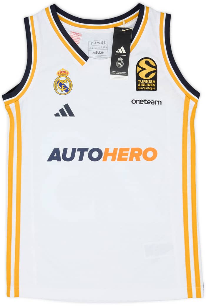 2023-24 Real Madrid Basketball Home Jersey Llull #23 (M.Kids)