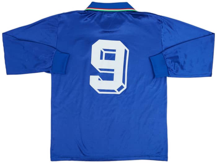 1986-91 Italy Home L/S Shirt #9 - 9/10 - (XL)
