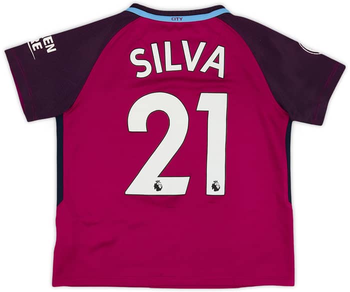 2017-18 Manchester City Away Shirt Silva #21 - 6/10 - (5-6 Years)