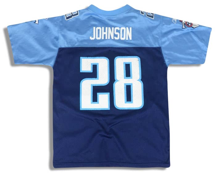 2008 Tennessee Titans Johnson #28 Reebok Replica Jersey (Home) Y