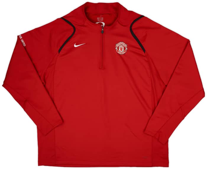 2006-07 Manchester United Nike 1/4 Zip Drill Top - 9/10 - (XXL)