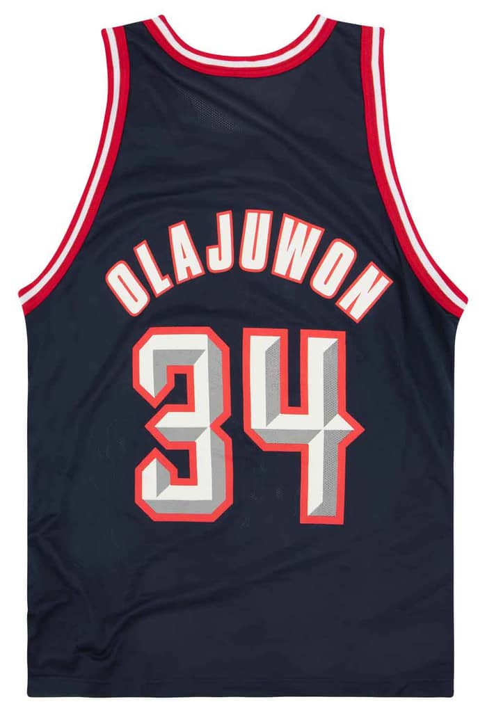 1995-01 Houston Rockets Olajuwon #34 Champion Jersey (Away) L