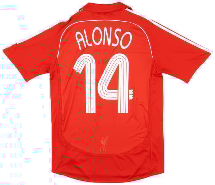 2006-08 Liverpool Home Shirt Alonso #14 - 6/10 - (S)