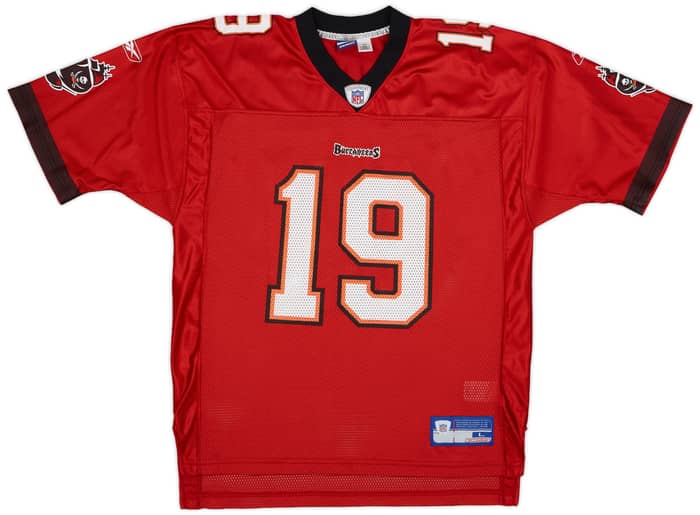 2002-03 Tampa Bay Buccaneers K.Johnson #19 Reebok On Field Home Jersey - 8/10 - (L)