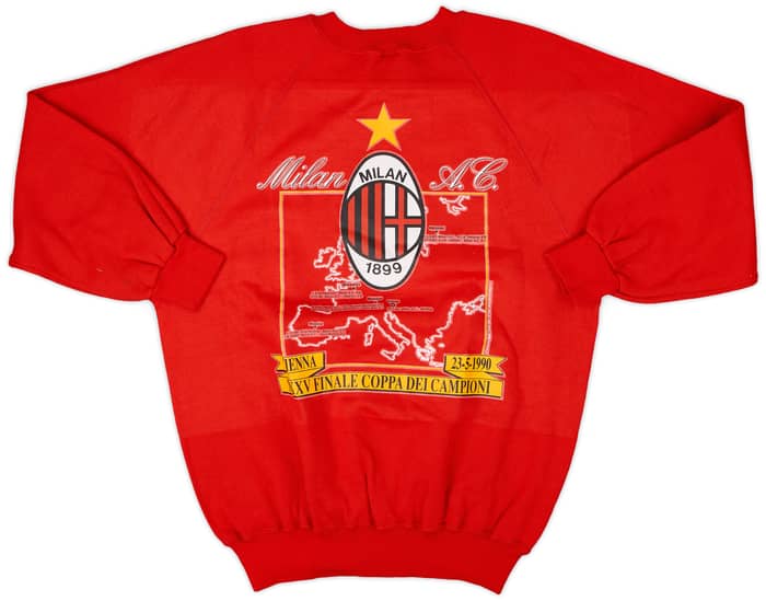1989-90 AC Milan 'Finale Coppa Dei Campioni' Sweat Top - 6/10 - (M)
