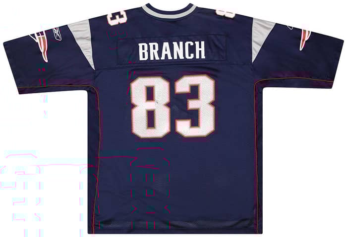 2005 New England Patriots Branch #83 Reebok On Field Jersey (Home) XXL