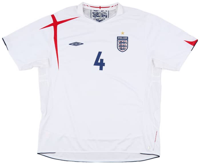 2005-07 England Home Shirt Gerrard #4 - 9/10 - (3XL)