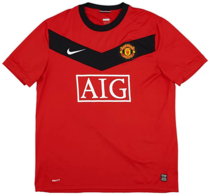 2009-10 Manchester United Home Shirt Hargreaves #4 - 7/10 - (L)
