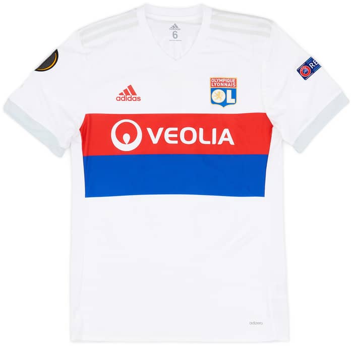 2017-18 Lyon Match Issue Europa League Home Shirt Memphis #11