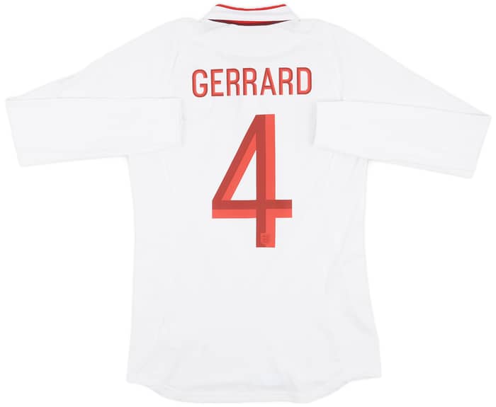 2012-13 England Home L/S Shirt Gerrard #4 - 9/10 - (S)
