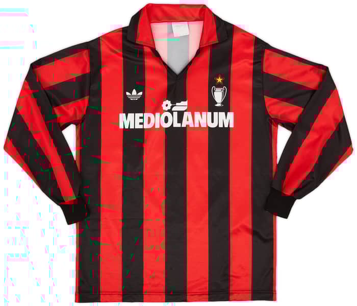 1990-91 AC Milan Home L/S Shirt #11 - 8/10 - (S)