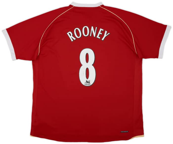 2006-07 Manchester United Home Shirt Rooney #8 - 7/10 - (XXL)