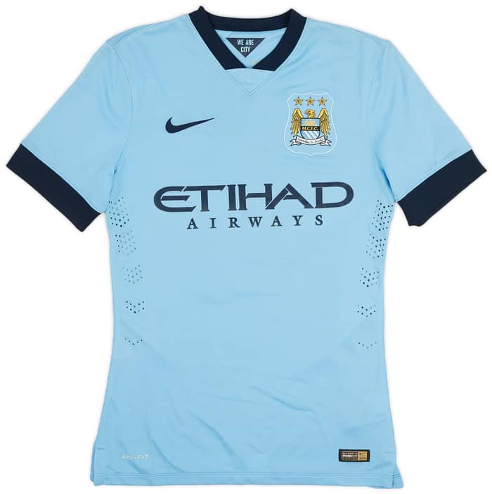 2014-15 Manchester City Authentic Home Shirt Kompany #4 - 8/10 - (S)