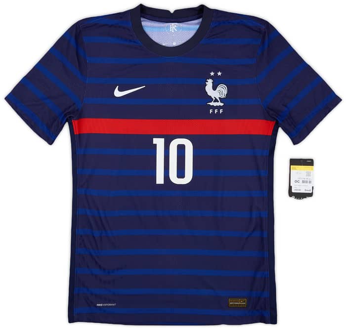 2020-21 France Authentic Home Shirt Mbappe #10 (S)
