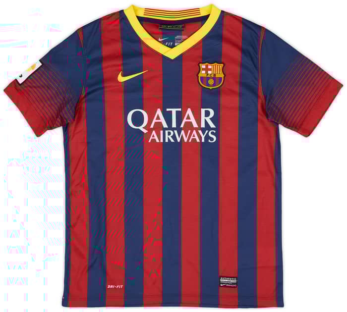 2013-14 Barcelona Home Shirt - 7/10 - (L.Boys)