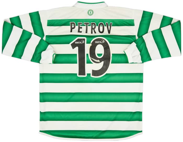 2003-04 Celtic Home L/S Shirt Petrov #19 - 5/10 - (L)