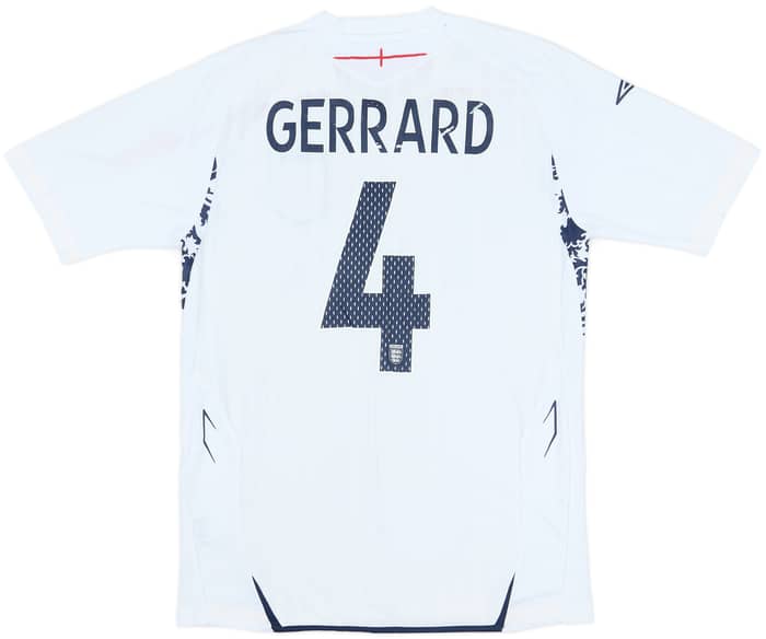 2007-09 England Home Shirt Gerrard #4 - 5/10 - (S)