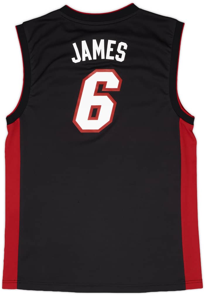 2010-14 Miami Heat James #6 adidas Away Jersey - 6/10 - (M)