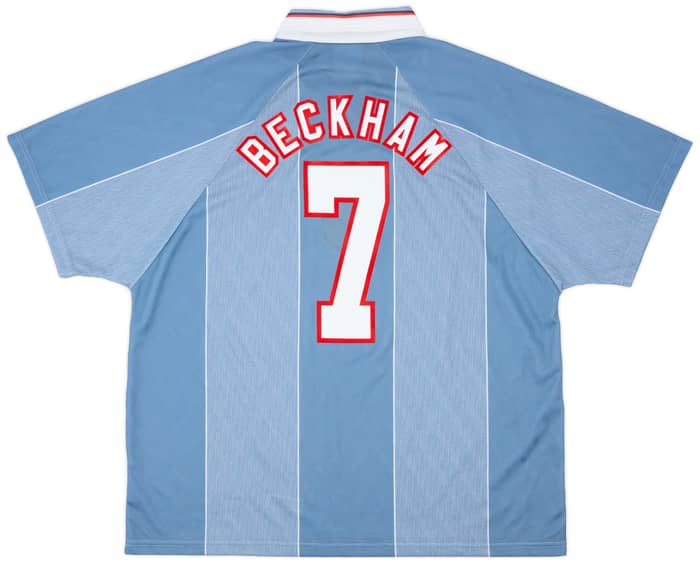 1996-97 England Away Shirt Beckham #7 - 8/10 - (XXL)